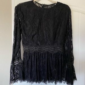 Black lace blouse